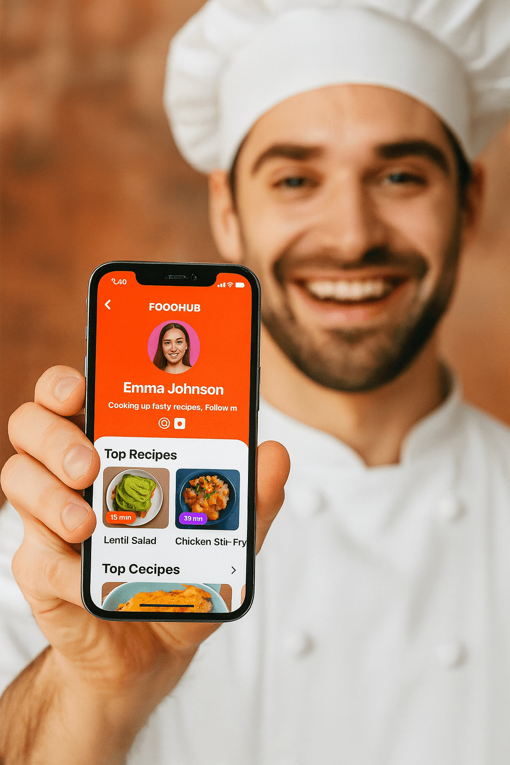 Chef utilisant FoodHub